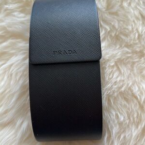 Prada Suffiana black hard shell case with lens cloth